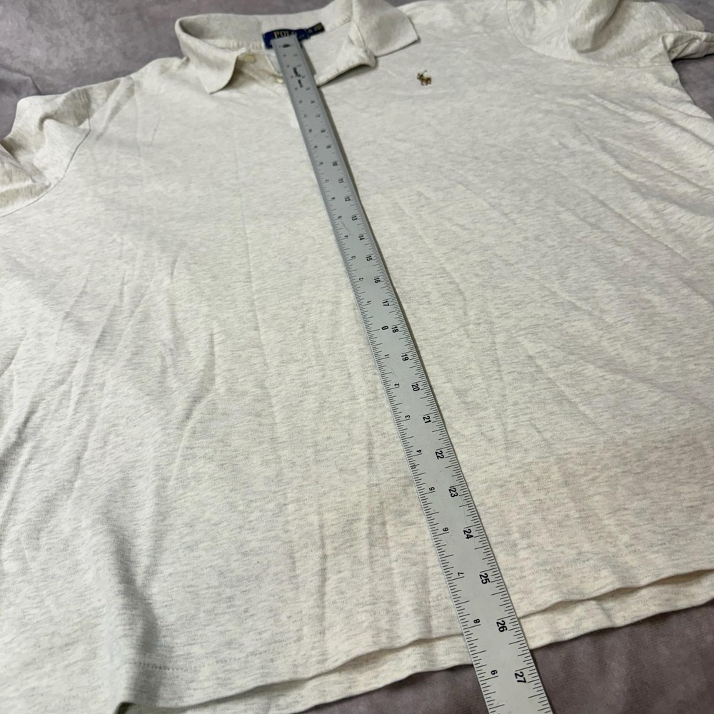 Polo Ralph Lauren Polo‎ Shirt Mens XL Heather Gray Classic Fit Embroidered Pony - Picture 5 of 8